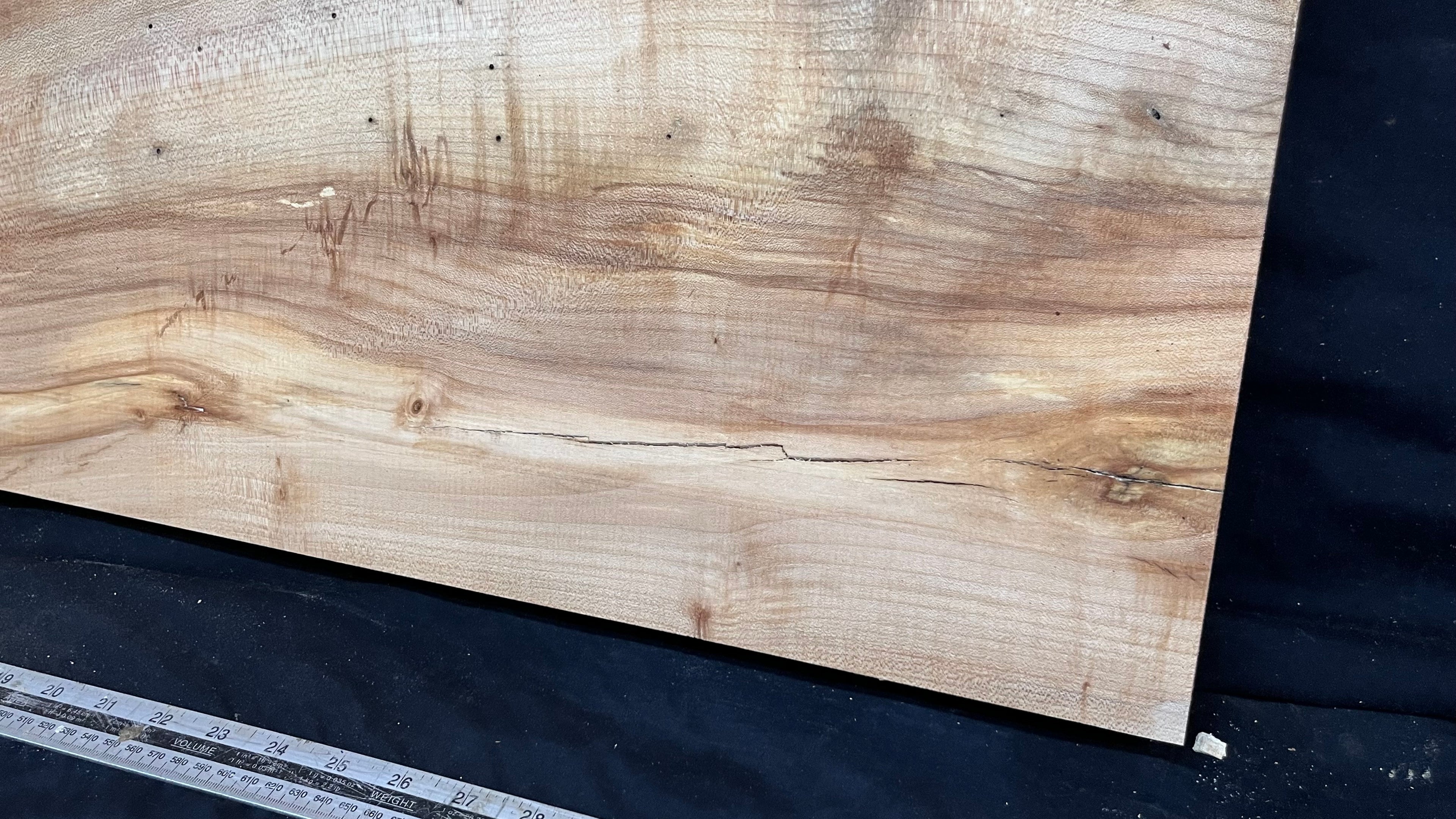 Hardwood plank, shelf, craft, sycamore, wood 952 L x 450 W x 49 D mm  (580)