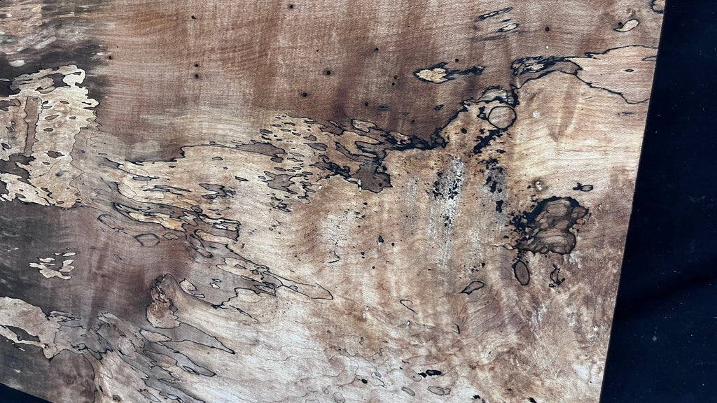 Hardwood plank, shelf, craft, spalted sycamore, wood 606 L x 411 W x 44 D mm  (581)