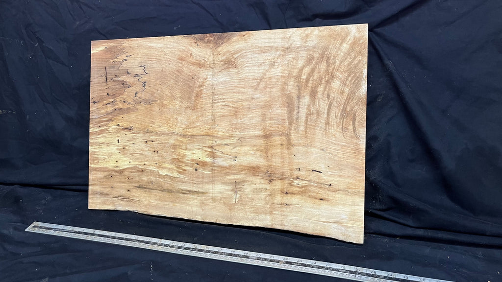 Hardwood plank, shelf, craft, spalted sycamore, wood 606 L x 411 W x 44 D mm  (581)