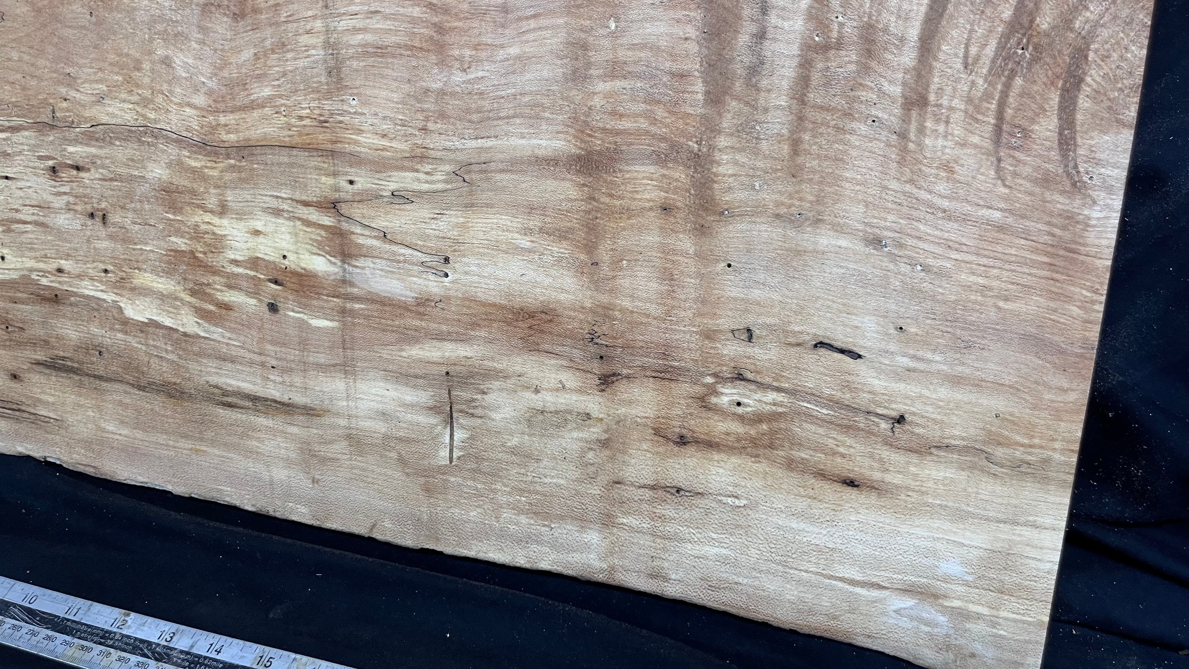 Hardwood plank, shelf, craft, spalted sycamore, wood 606 L x 411 W x 44 D mm  (581)