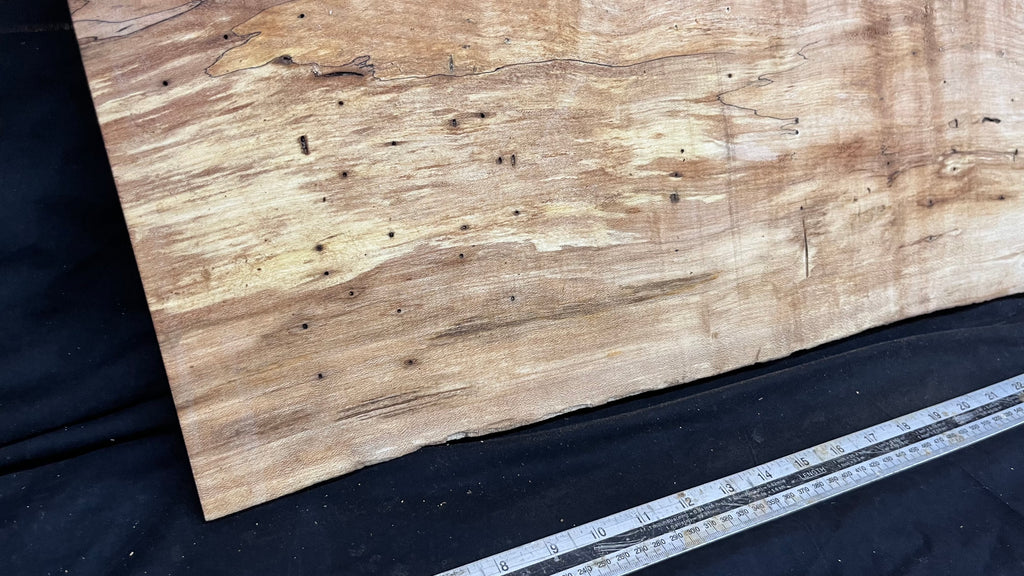 Hardwood plank, shelf, craft, spalted sycamore, wood 606 L x 411 W x 44 D mm  (581)