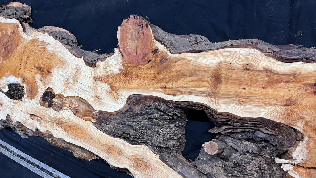 Pippy Yew resin coffee table top, slab, board, 1477 L x 388 W x  43 D mm    (602)