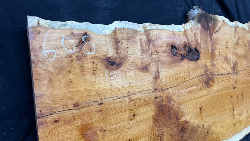 Pippy Yew coffee table top, hardwood, slab, board, 1013 L x 485 W x 42 D mm    (605)