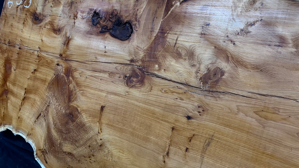 Pippy Yew coffee table top, hardwood, slab, board, 1013 L x 485 W x 42 D mm    (605)