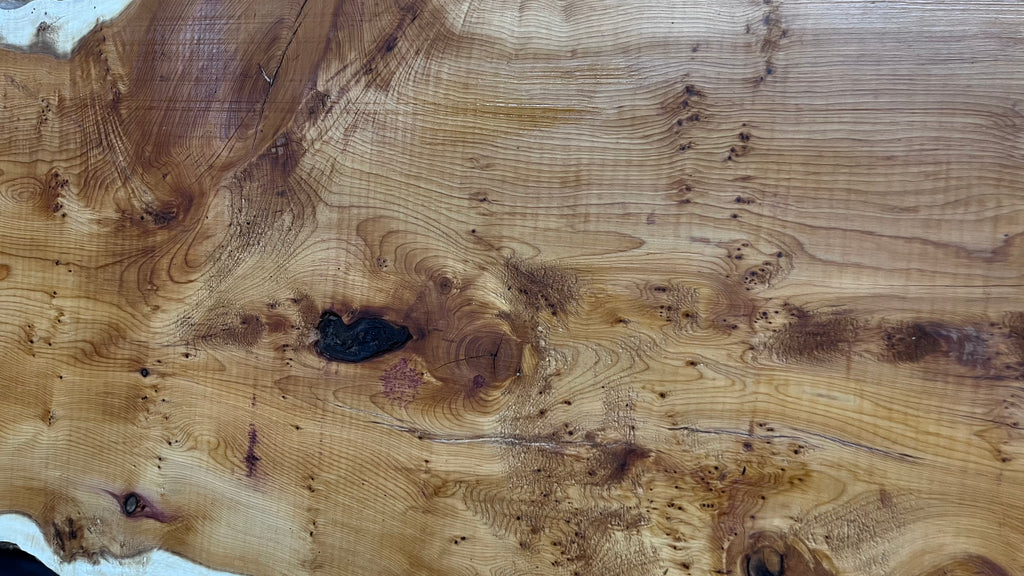 Pippy Yew coffee table top, hardwood, slab, board, 1013 L x 485 W x 42 D mm    (605)