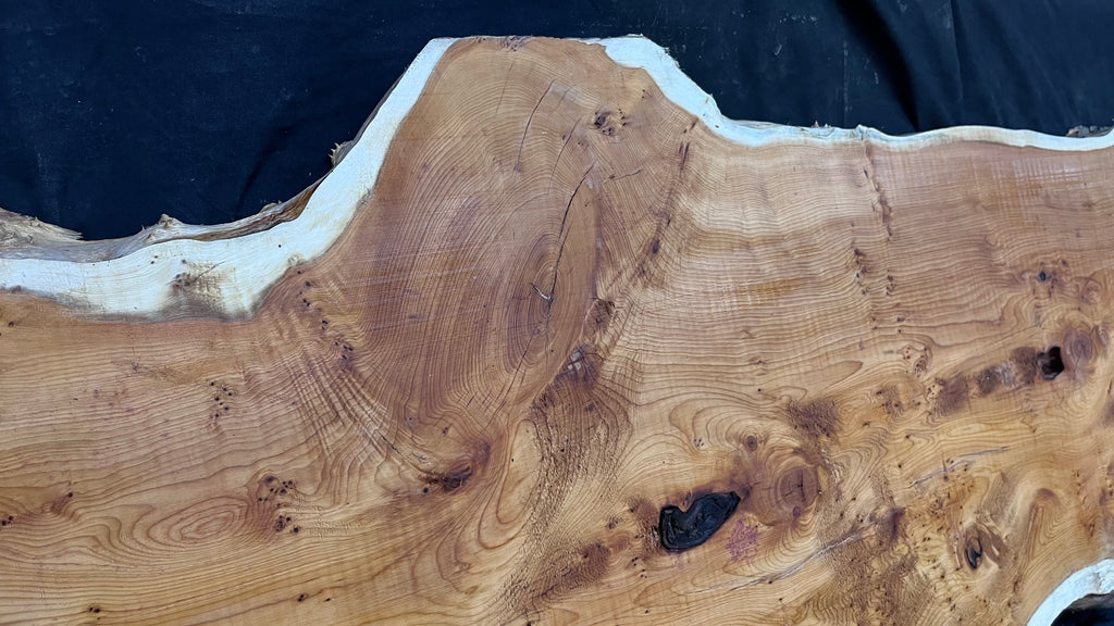 Pippy Yew coffee table top, hardwood, slab, board, 1013 L x 485 W x 42 D mm    (605)