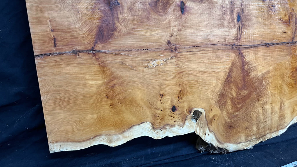 Pippy Yew coffee table top, hardwood, slab, board, 1270 L x 450 W x 42 D mm    (606)