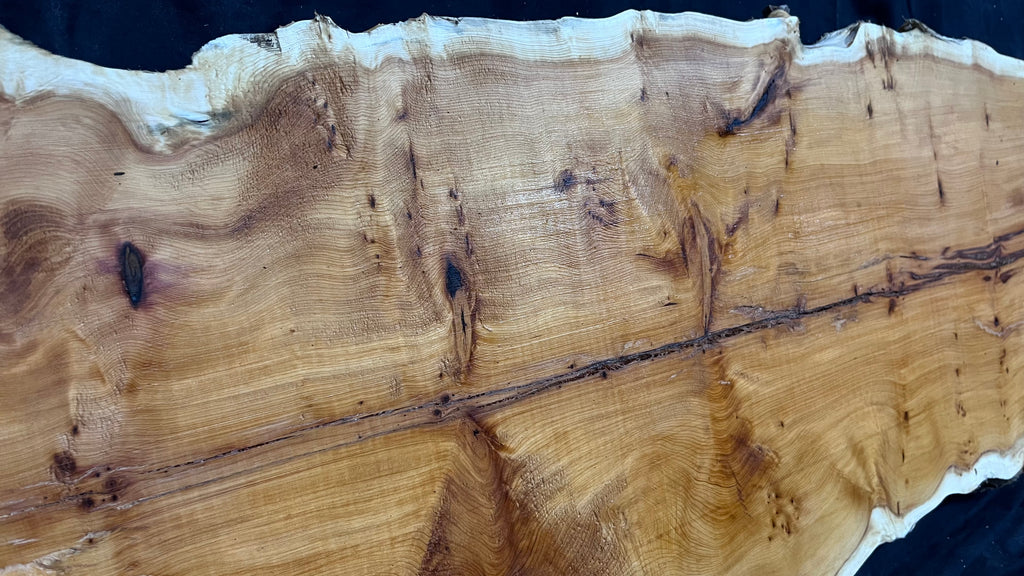 Pippy Yew coffee table top, hardwood, slab, board, 1270 L x 450 W x 42 D mm    (606)