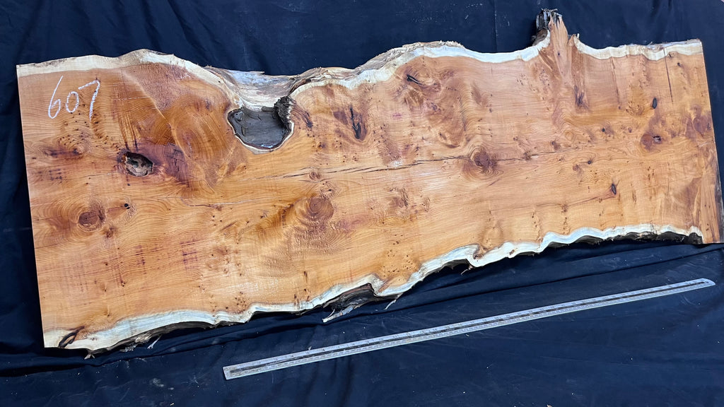 Pippy Yew coffee table top, hardwood, slab, board, 1490 L x 515 W x 40 D mm    (607)