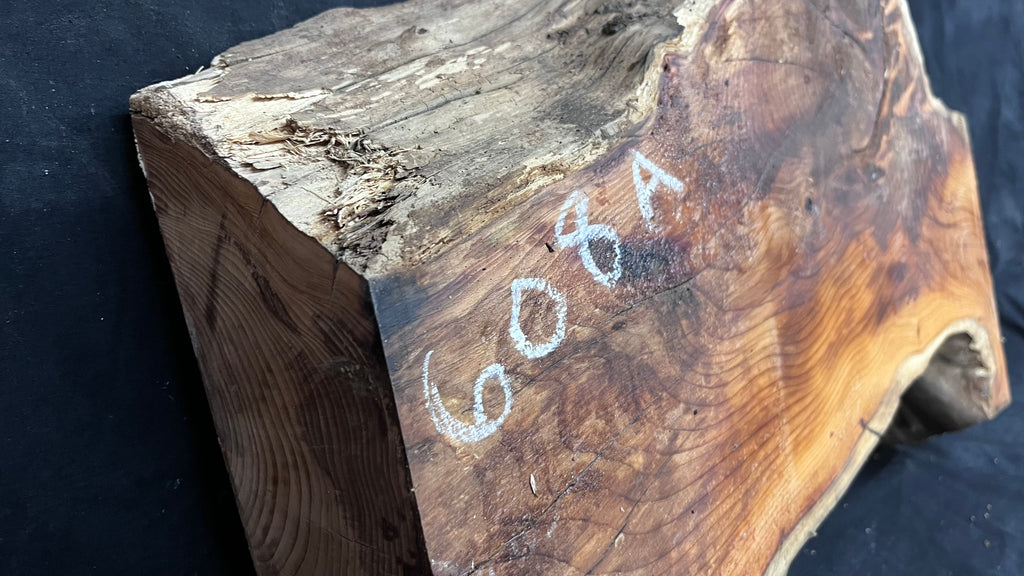 Yew, mantle piece, slab, board, block 475 L x 315 W x 96 D mm    (mt608A)