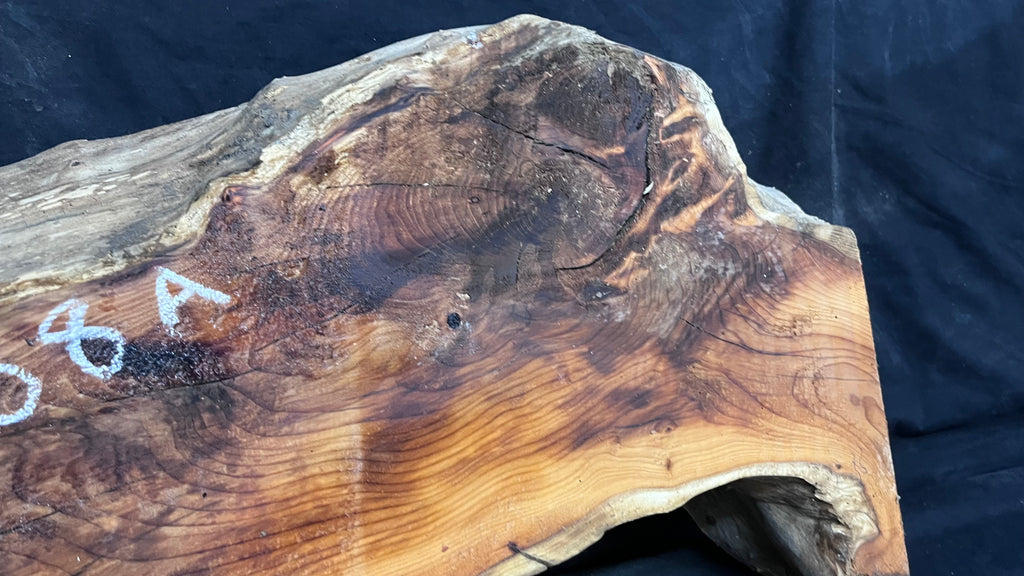Yew, mantle piece, slab, board, block 475 L x 315 W x 96 D mm    (mt608A)