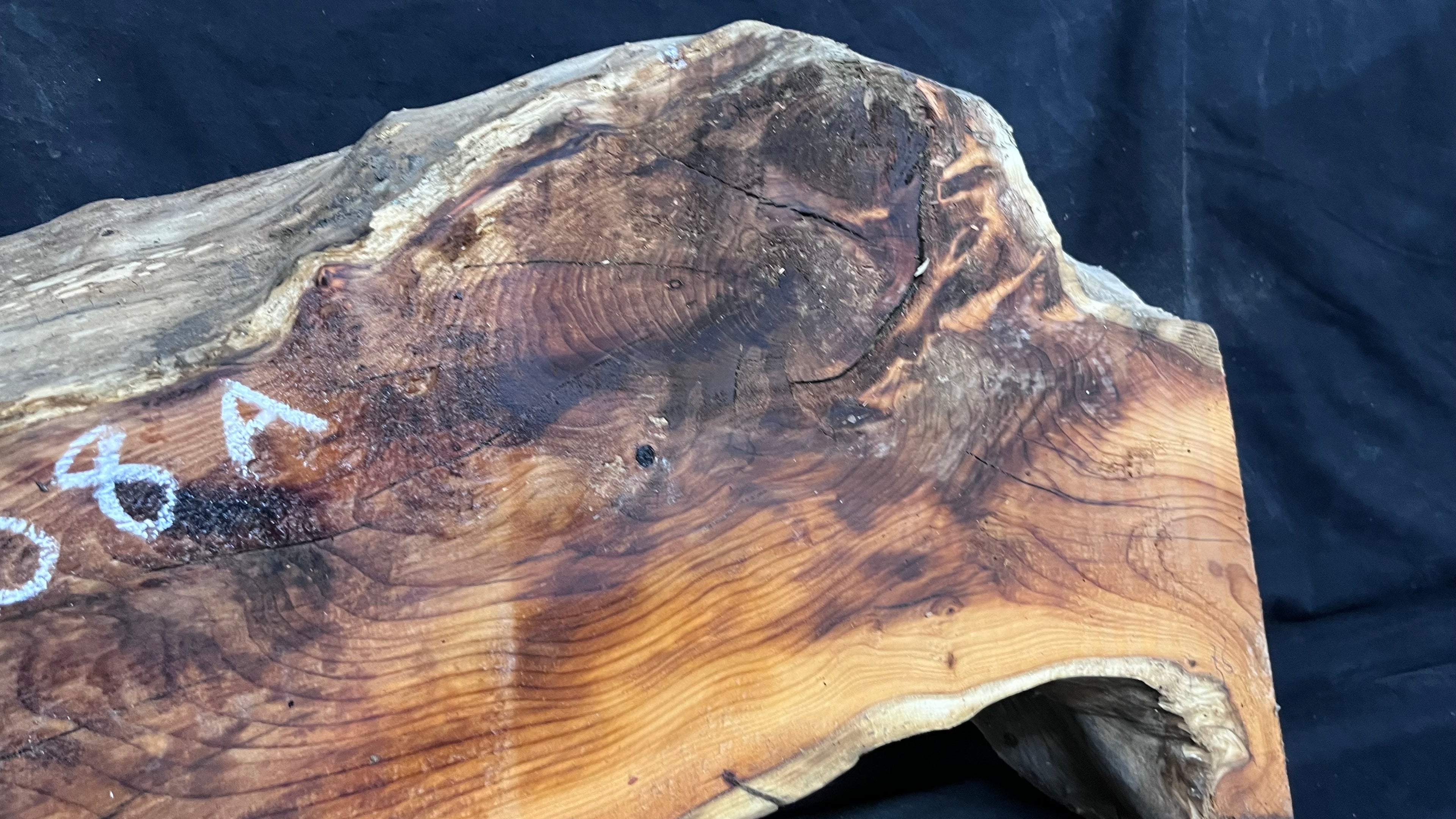 Yew, mantle piece, slab, board, block 475 L x 315 W x 96 D mm    (mt608A)