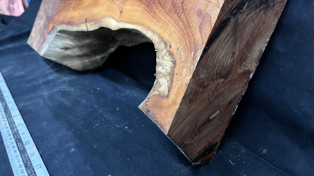 Yew, mantle piece, slab, board, block 475 L x 315 W x 96 D mm    (mt608A)