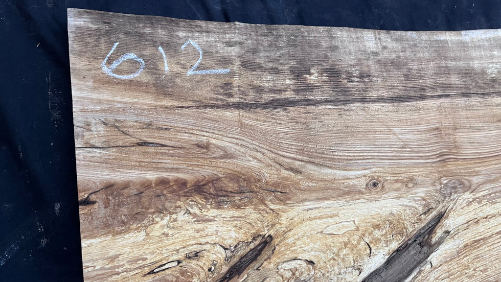 Resin table top, ash boards, shelving 1224 L x 528 W x 35 D mm       (612)