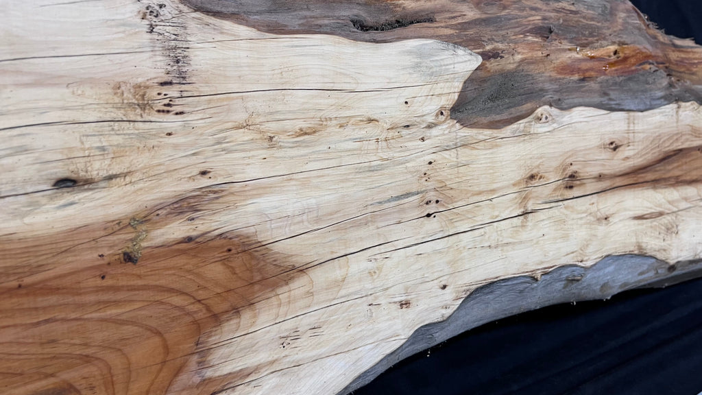 Hardwood yew, slab, board 925 L x 415 W x 47 D mm    (613)