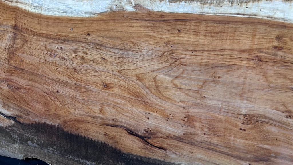 Hardwood yew, slab, board 925 L x 415 W x 47 D mm    (613)