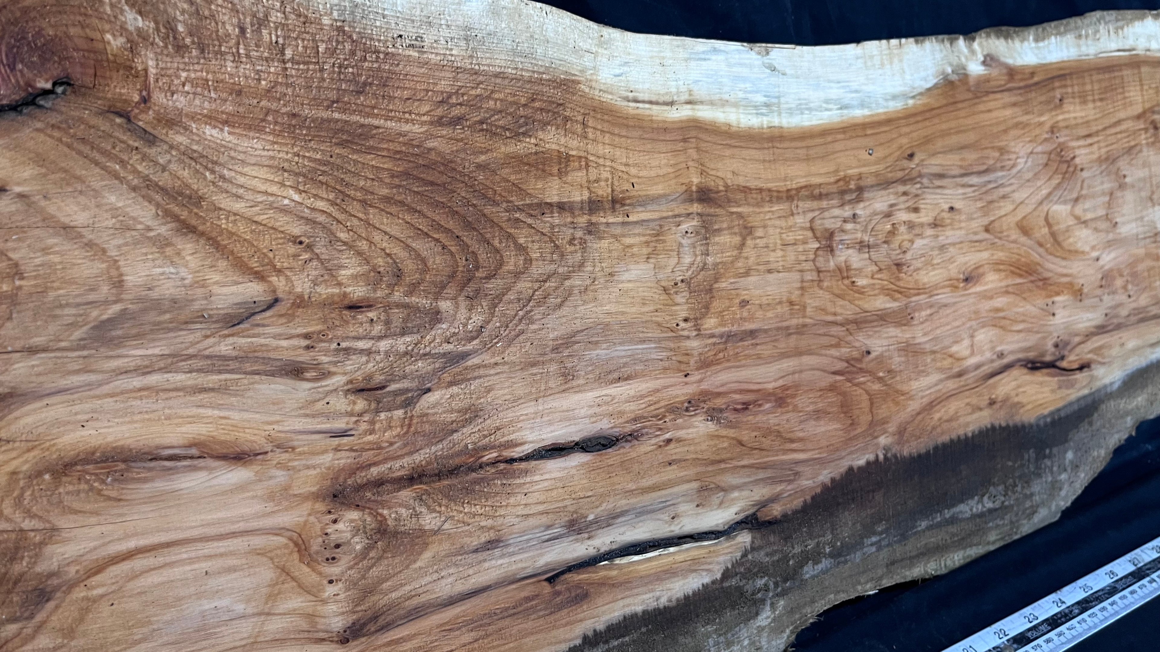 Hardwood yew, slab, board 925 L x 415 W x 47 D mm    (613)