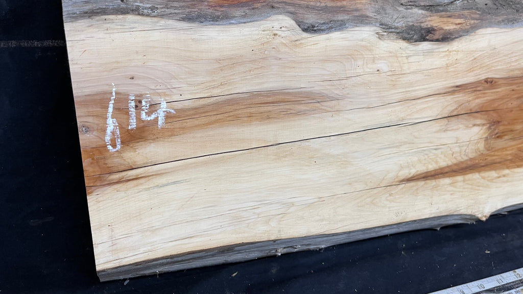 Hardwood yew, slab, board 1070 L x 322 W x 46 D mm    (614)