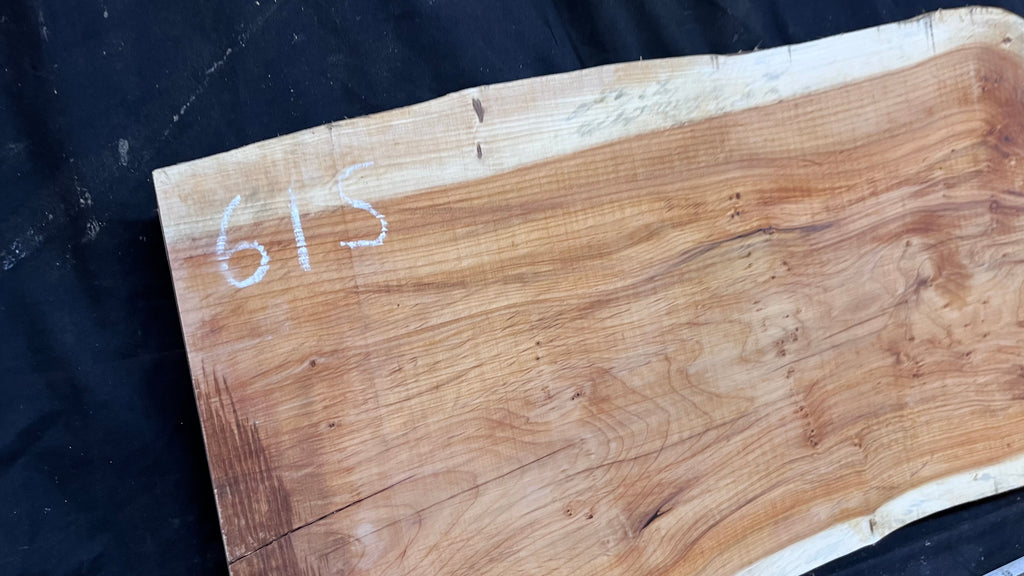 Hardwood yew, slab, board 1006 L x 388 W x 37 D mm    (615)