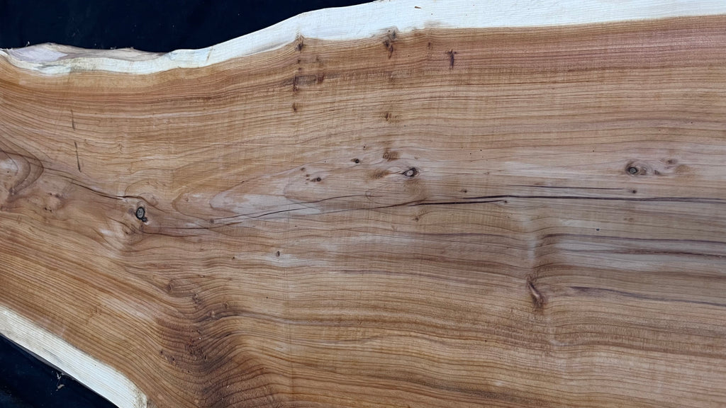 Hardwood yew, slab, board 1006 L x 388 W x 37 D mm    (615)
