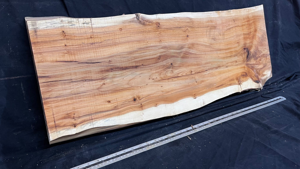 Resin table top yew, slab, board 1001 L x 355 W x 37 D mm    (616)