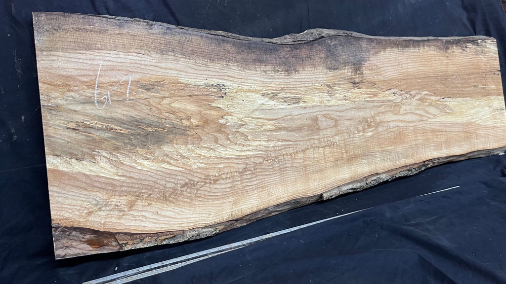 Table top, ash boards, shelving 1411 L x 510 W x 35 D mm       (617)
