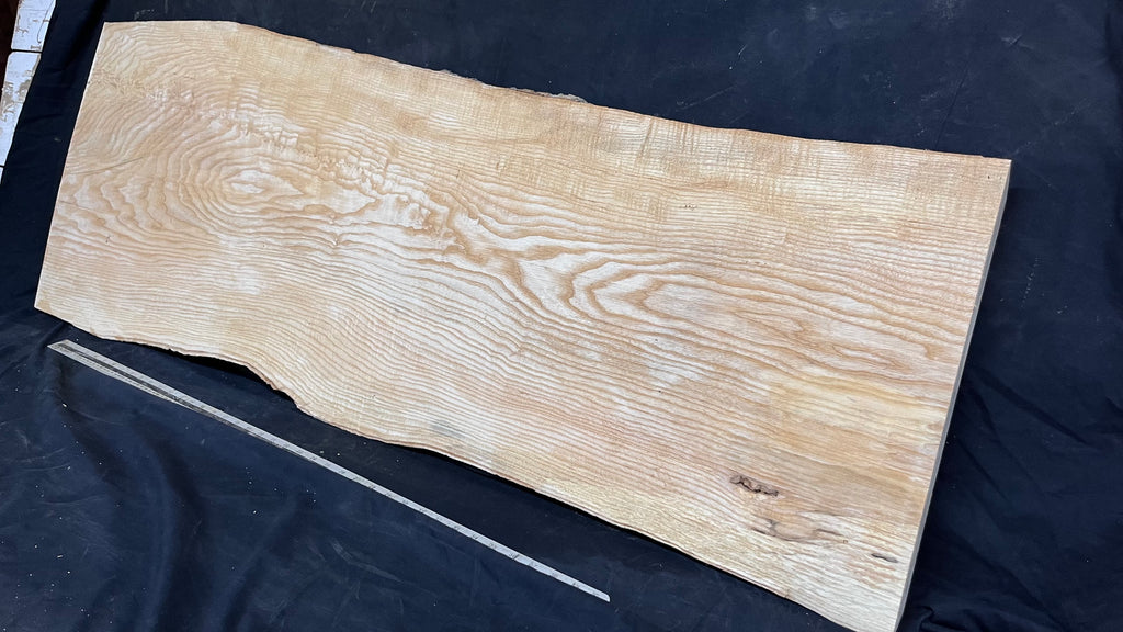 Table top, ash boards, shelving 1411 L x 510 W x 35 D mm       (617)