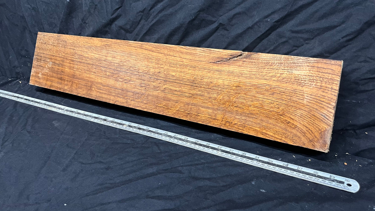 Brown oak, mantle, floating shelf 825 L x 161 W x 60 D mm     (739)