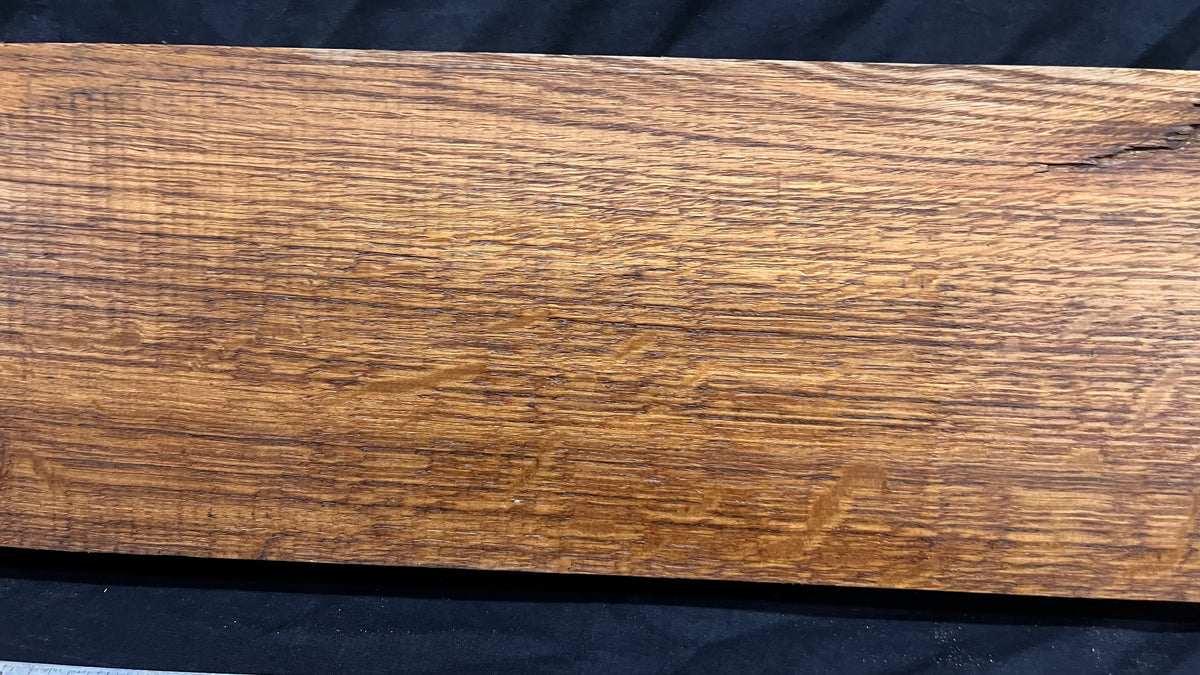 Brown oak, mantle, floating shelf 825 L x 161 W x 60 D mm     (739)