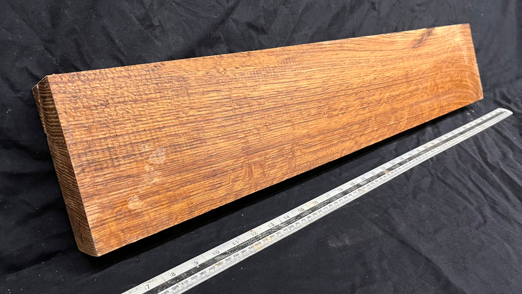 Brown oak, mantle, floating shelf 825 L x 161 W x 60 D mm     (739)