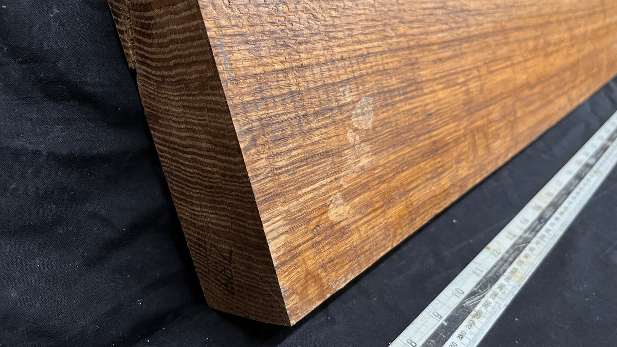 Brown oak, mantle, floating shelf 825 L x 161 W x 60 D mm     (739)