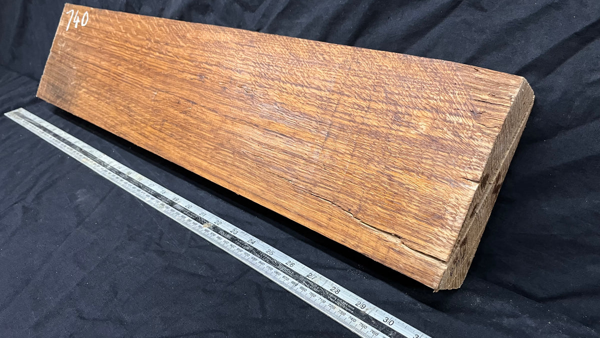 Brown oak, mantle, floating shelf 717 L x 160 W x 60 D mm     (740)