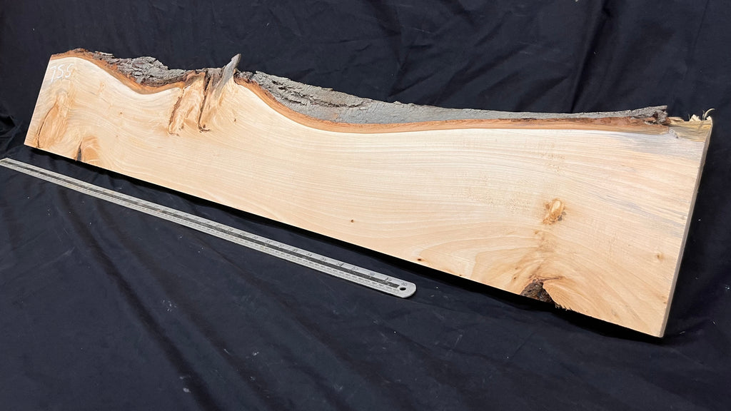 Wood carving block, lime wood shelf  1266 L x 224 W x 40 D mm        (755)