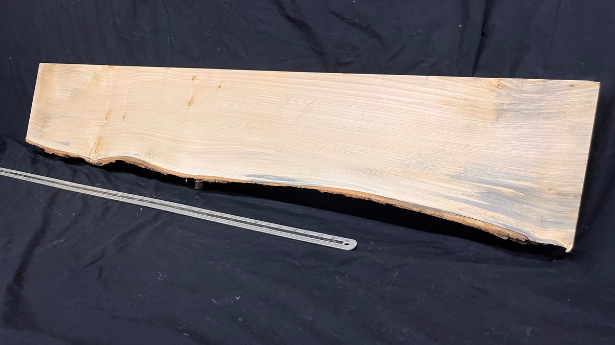 Wood carving block, lime wood shelf  1266 L x 224 W x 40 D mm        (755)