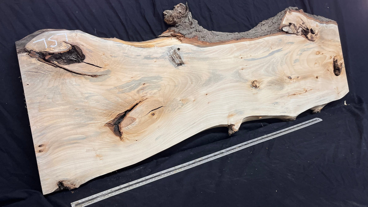 Coffee table top, lime wood shelf  1357 L x 474 W x 36 D mm        (757)