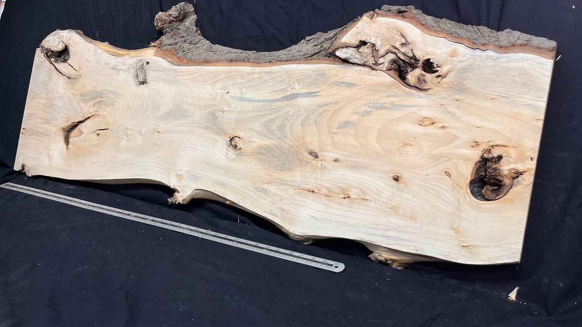 Coffee table top, lime wood shelf  1357 L x 474 W x 36 D mm        (757)