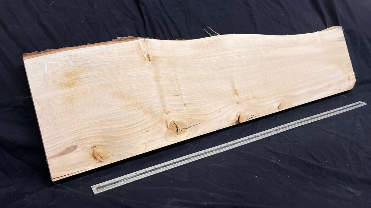 Wooden shelf, window sill, lime wood carving plank  1196 L x 297 W x 37 D mm        (759)