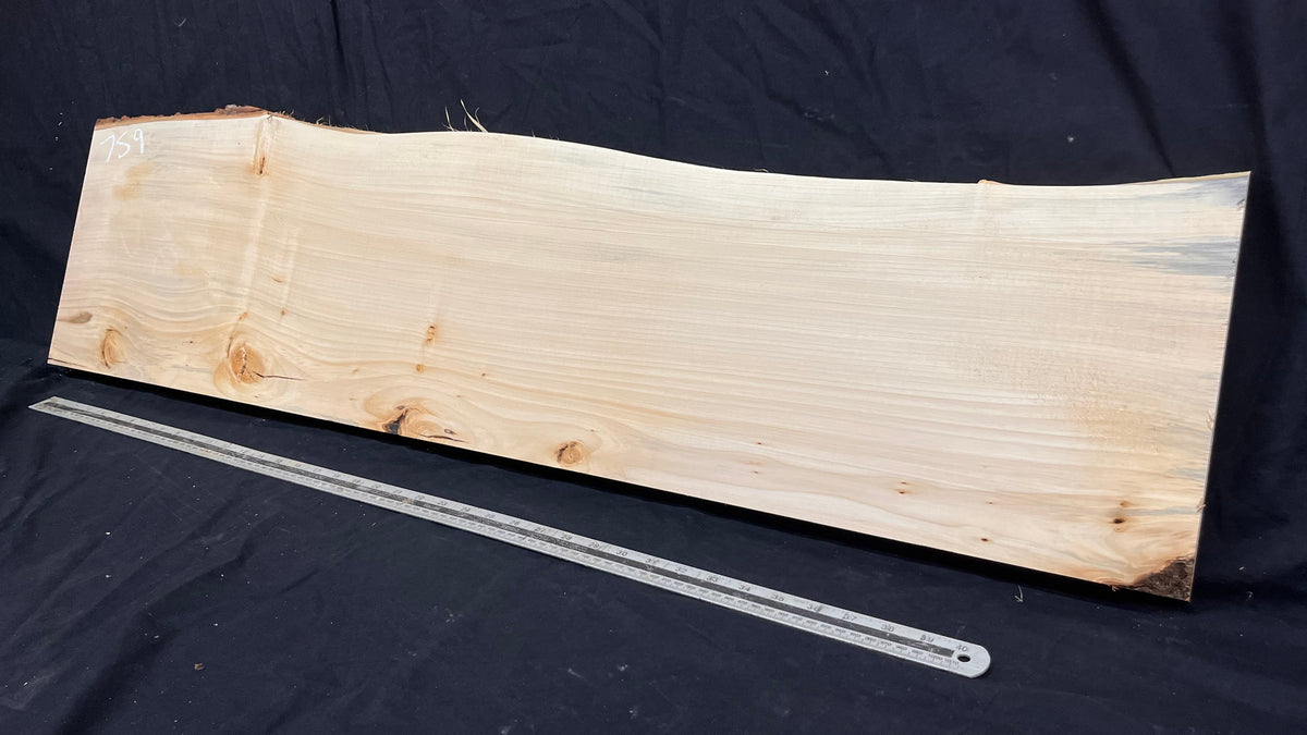 Wooden shelf, window sill, lime wood carving plank  1196 L x 297 W x 37 D mm        (759)