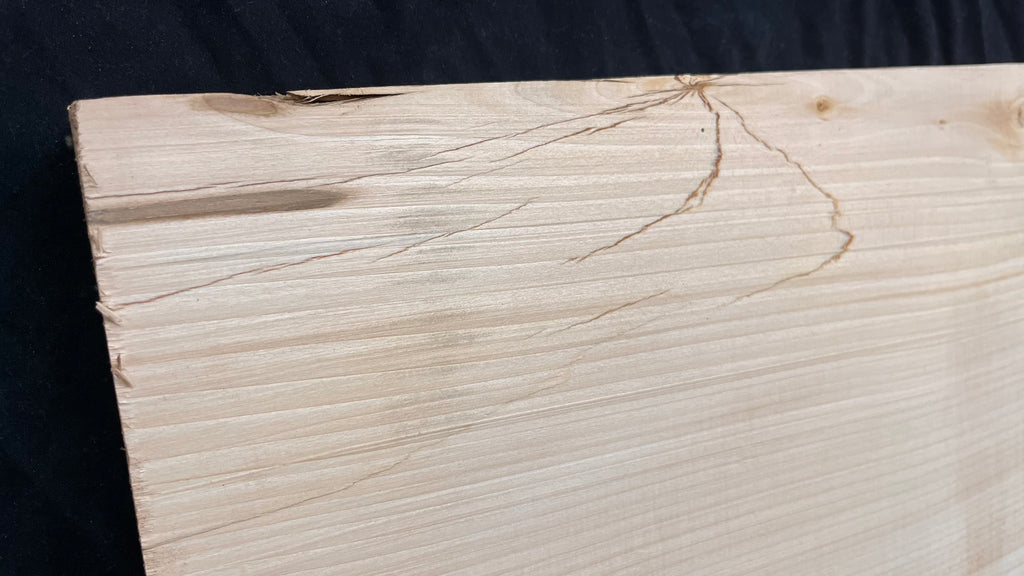 Wooden shelf, window sill, lime wood carving plank  1196 L x 297 W x 37 D mm        (759)