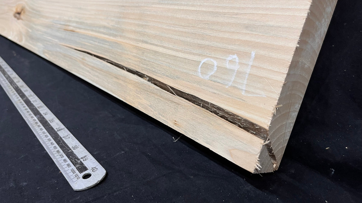 Wooden shelf, window sill, lime wood carving plank  1129 L x 335 W x 37 D mm   (760)