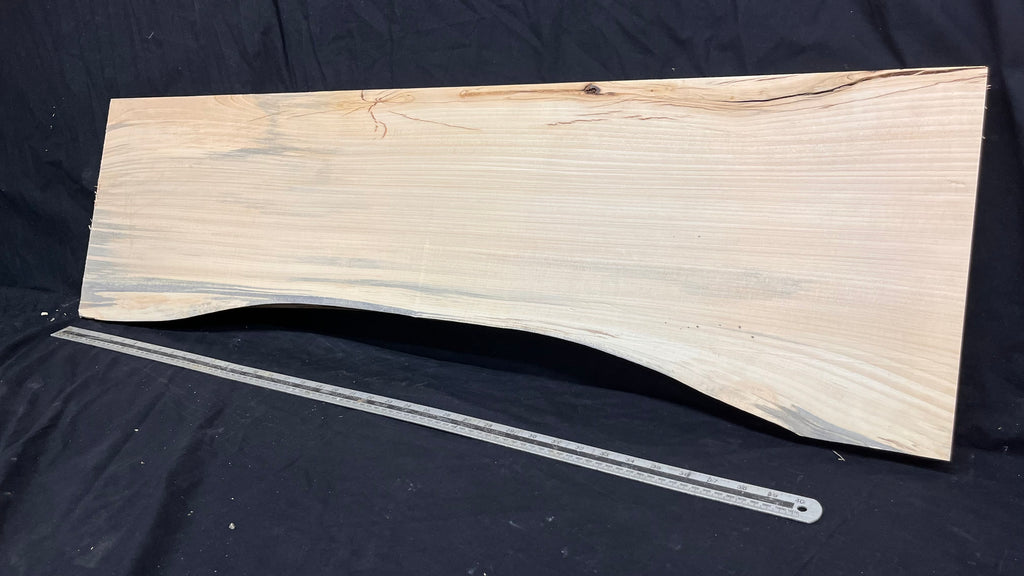 Wooden shelf, window sill, lime wood carving plank  1129 L x 335 W x 37 D mm   (760)