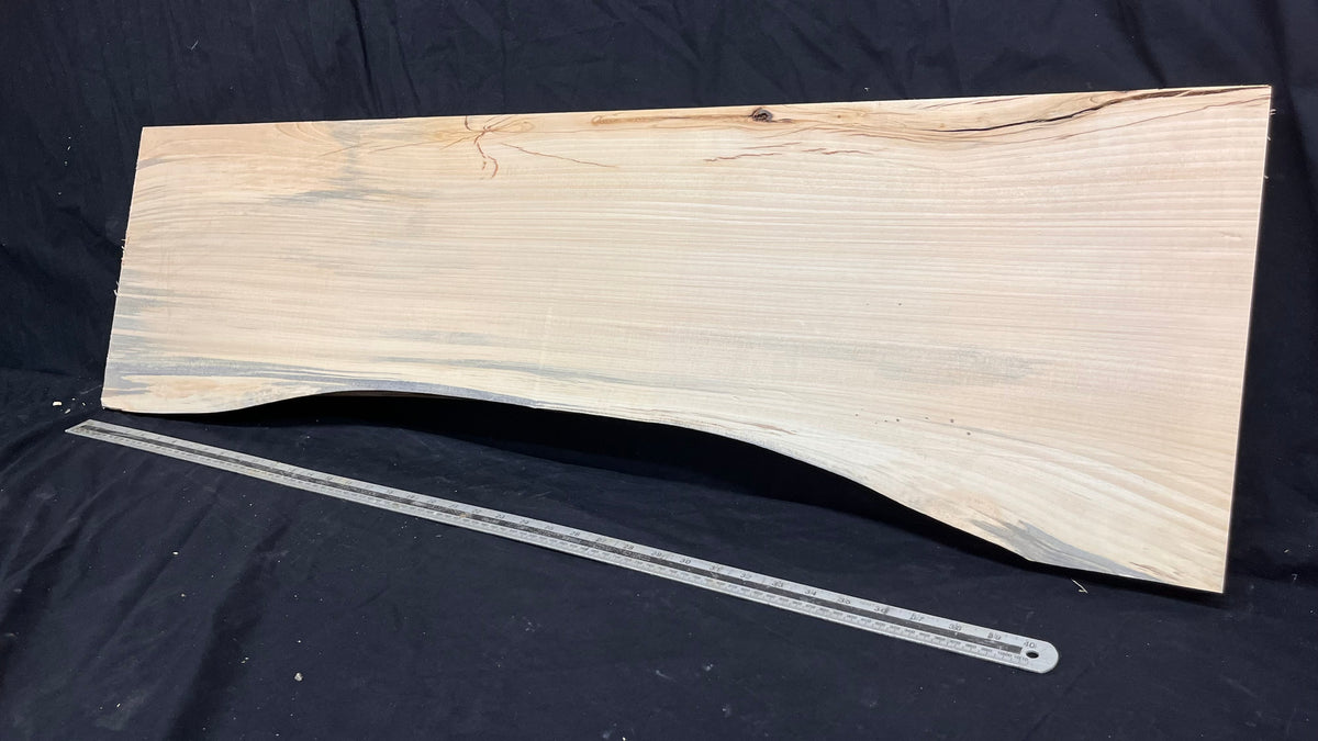 Wooden shelf, window sill, lime wood carving plank  1129 L x 335 W x 37 D mm   (760)