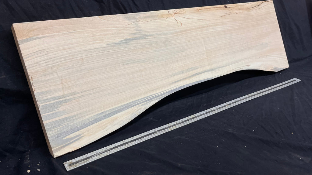 Wooden shelf, window sill, lime wood carving plank  1129 L x 335 W x 37 D mm   (760)