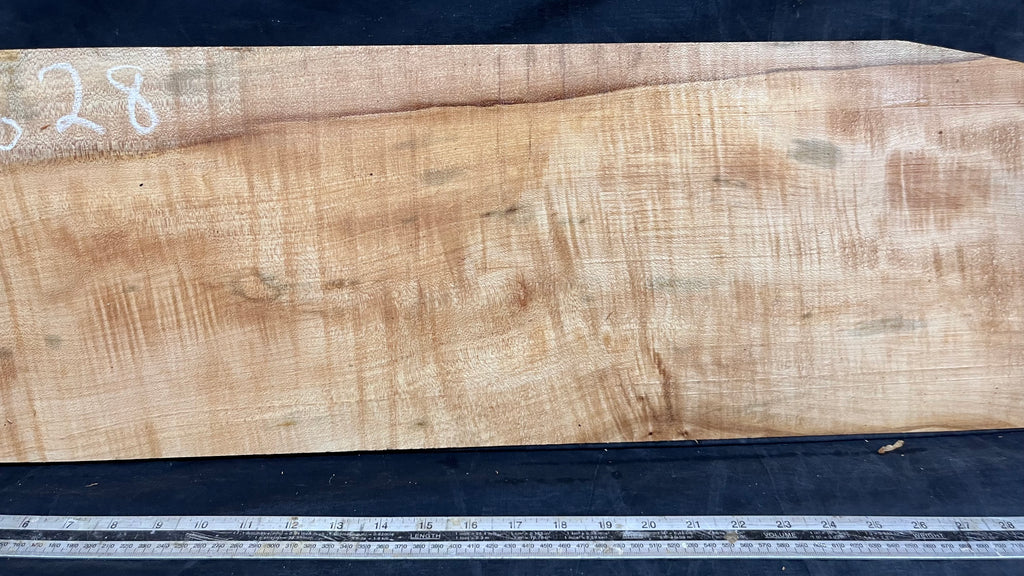 Rippled sycamore tone wood, guitar drop top 710 L x 250 W x 22 D (mm)    (628)