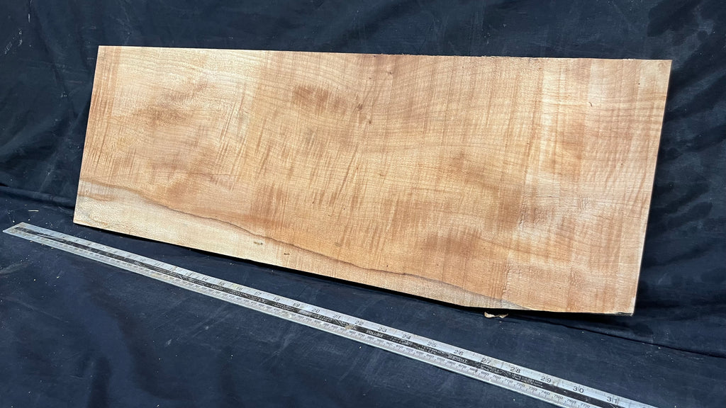 Rippled sycamore tone wood, guitar drop top 710 L x 250 W x 22 D (mm)    (628)