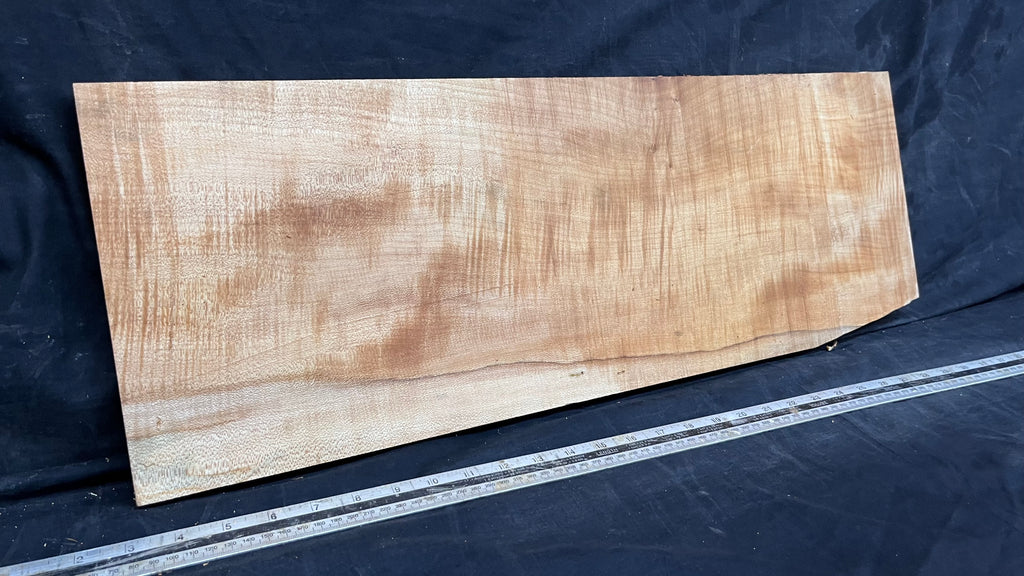 Rippled sycamore tone wood, guitar drop top 710 L x 250 W x 22 D (mm)    (628)