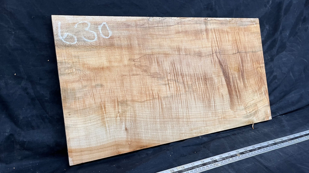 Rippled sycamore tone wood, guitar drop top 575 L x 306 W x 20 D mm     (630)