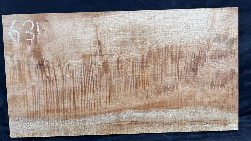 Rippled sycamore tone wood, guitar drop top 575 L x 306 W x 20 D mm     (631)