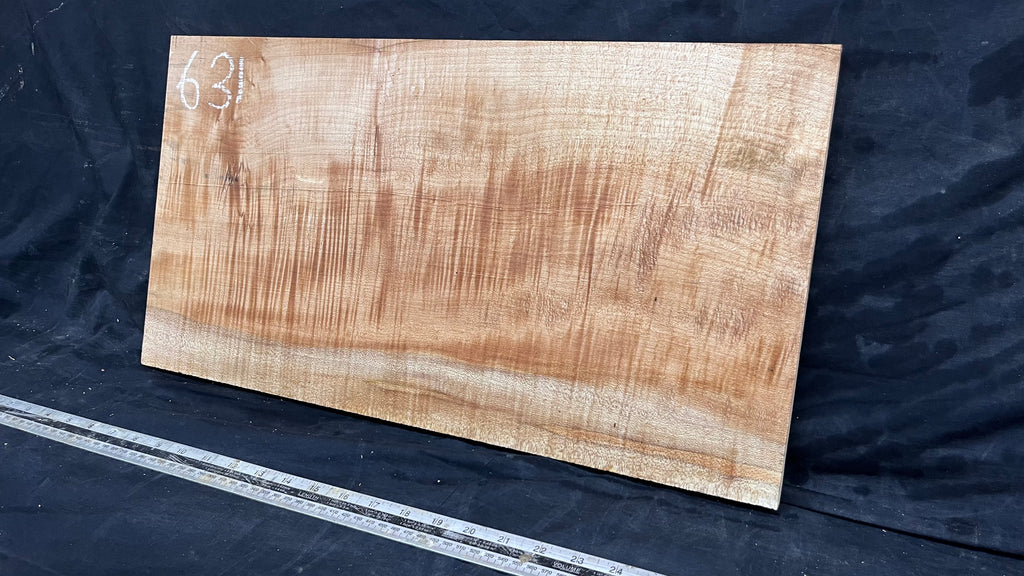 Rippled sycamore tone wood, guitar drop top 575 L x 306 W x 20 D mm     (631)