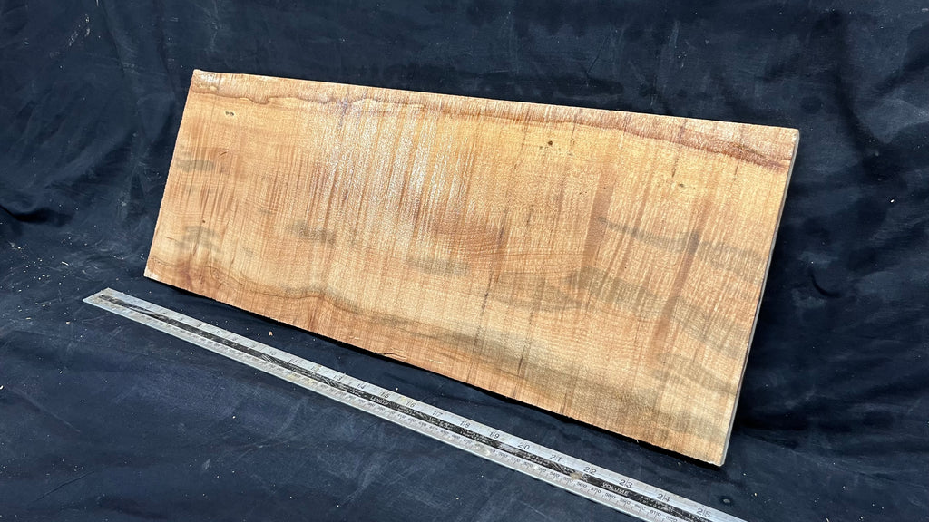 Rippled sycamore tone wood, guitar drop top 606 L x 231 W x 20 D mm     (633)